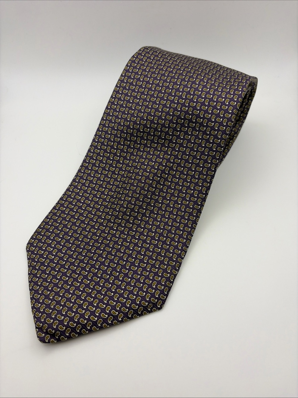 Brooks Brothers Makers Mens USA ITALY 100% Silk Neck Tie Blue Purple Paisley